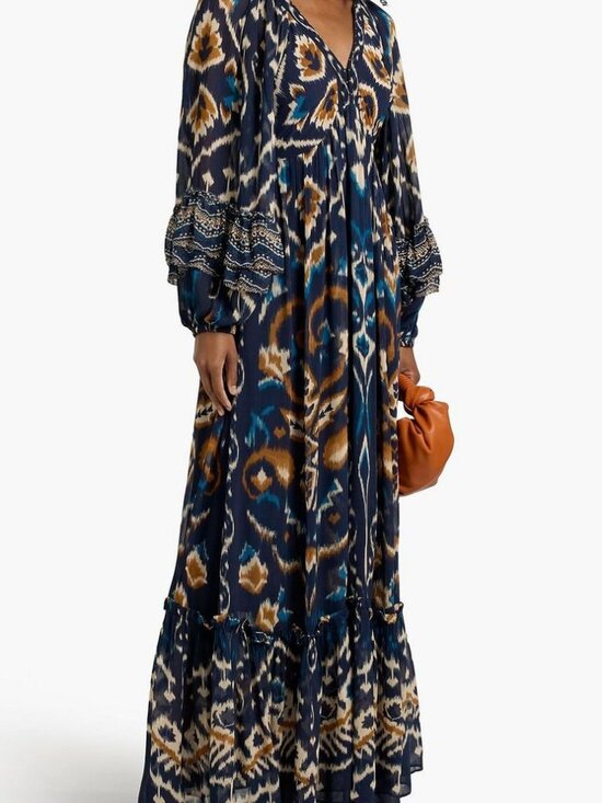 FARM Rio Dresses & Skirts - FARM RIO Pineapple Ikat Blue Maxi Dress (SIZE M)